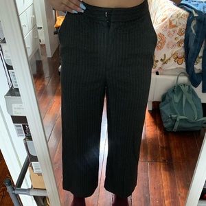 Wool wide leg pant